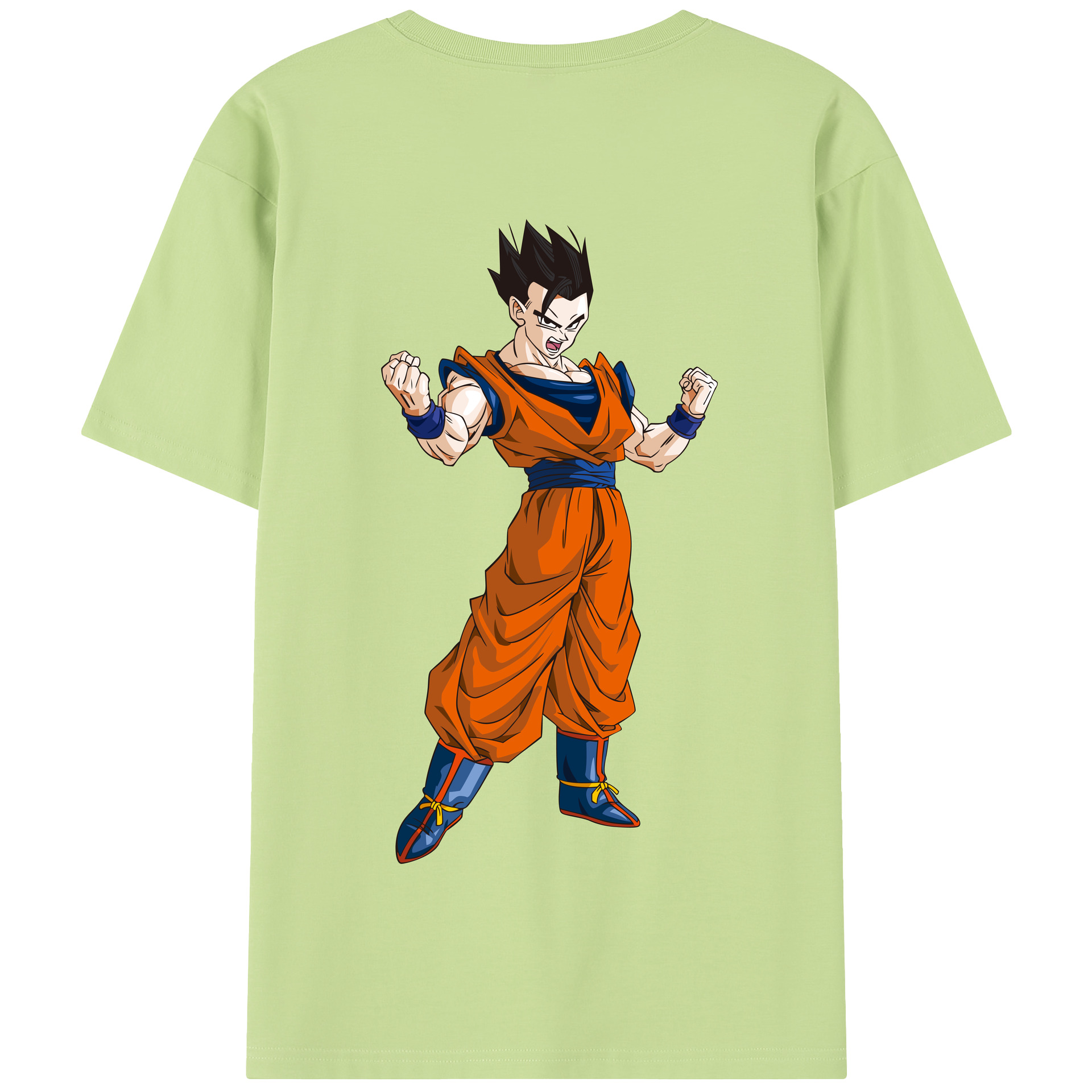 （画像用） ドラゴンボール 孫 悟飯（そんごはん）DRAGON BALL Son Gohan 綿100％半袖Tシャツ（背面プリント）
